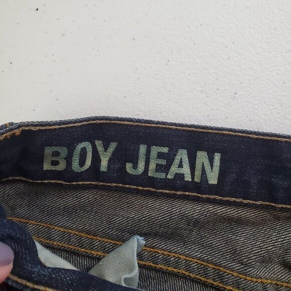 J Crew Boy Jean Women Size 30‎ S Button Fly Stretch Denim Dark Wash - Picture 3 of 13